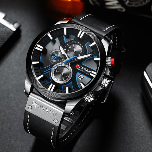 CURREN CR-8346 Analog Herren Chronograph 3ATM