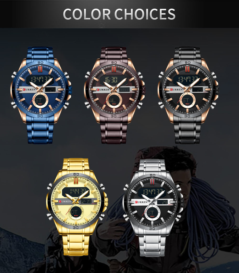 CURREN 8384 Herren Chronograph 3ATM Hardlex
