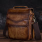 le'aokuu Herren Umhänge-Schultertasche Echtleder / Stoff