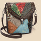 le'aokuu Damen Schultertasche Rindsleder