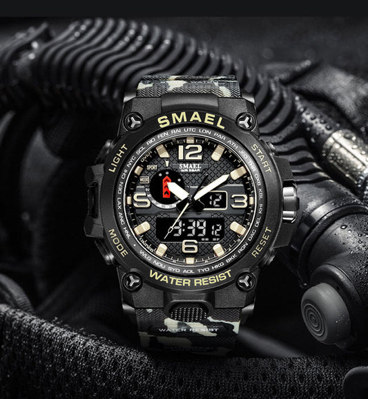 SMAEL SL-1545D Herren Sport-Chronograph 5ATM Dualanzeige