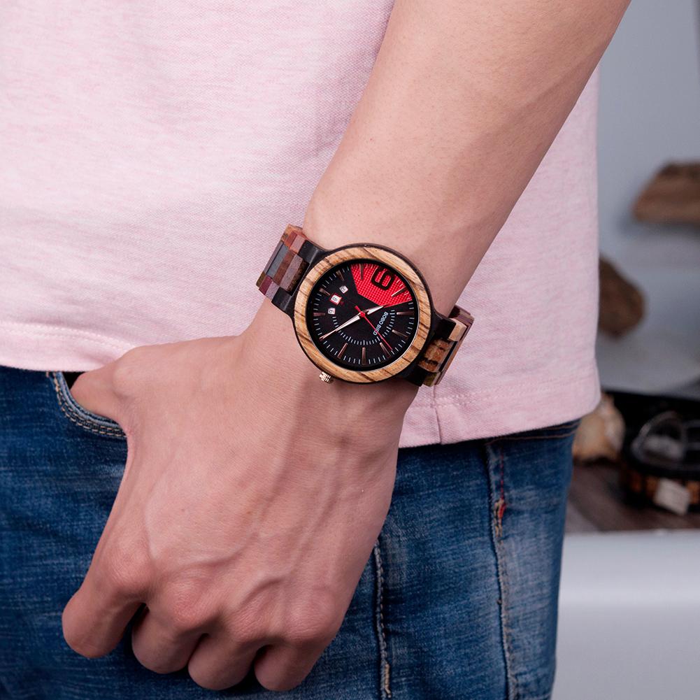 BOBO BIRD Holz Quarz Uhr 3ATM Hardlex