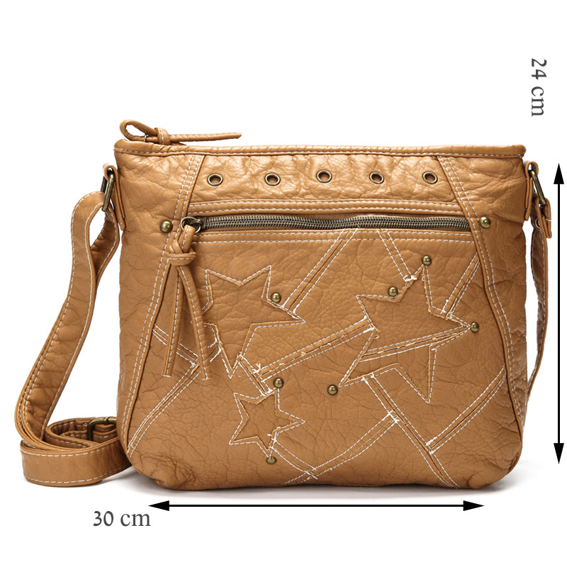 Annmouler Damen Jeans Schultertasche