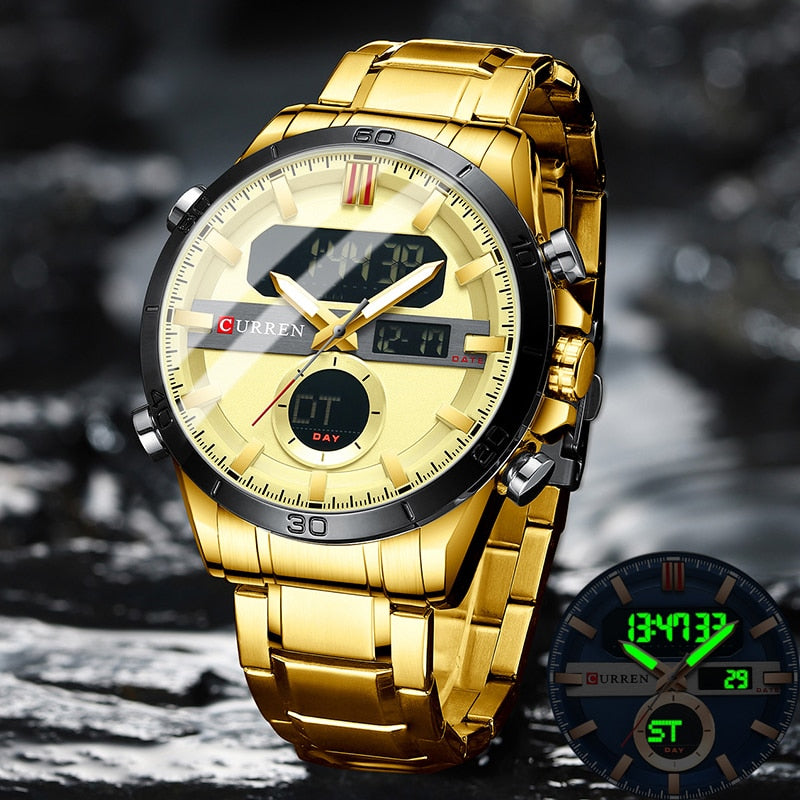 CURREN 8384 Herren Chronograph 3ATM Hardlex