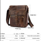 le'aokuu Herren Umhänge-Schultertasche Echtleder