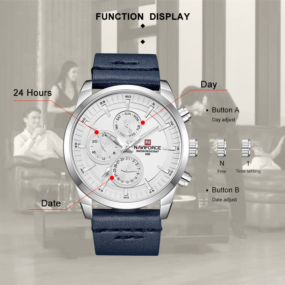 NAVIFORCE NF9148SW Herren Sport-Chronograph 3BAR