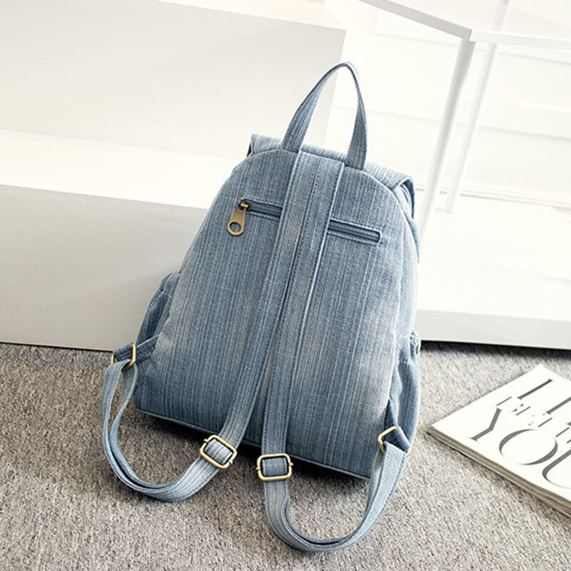 Annmouler Damen Jeans Rucksack