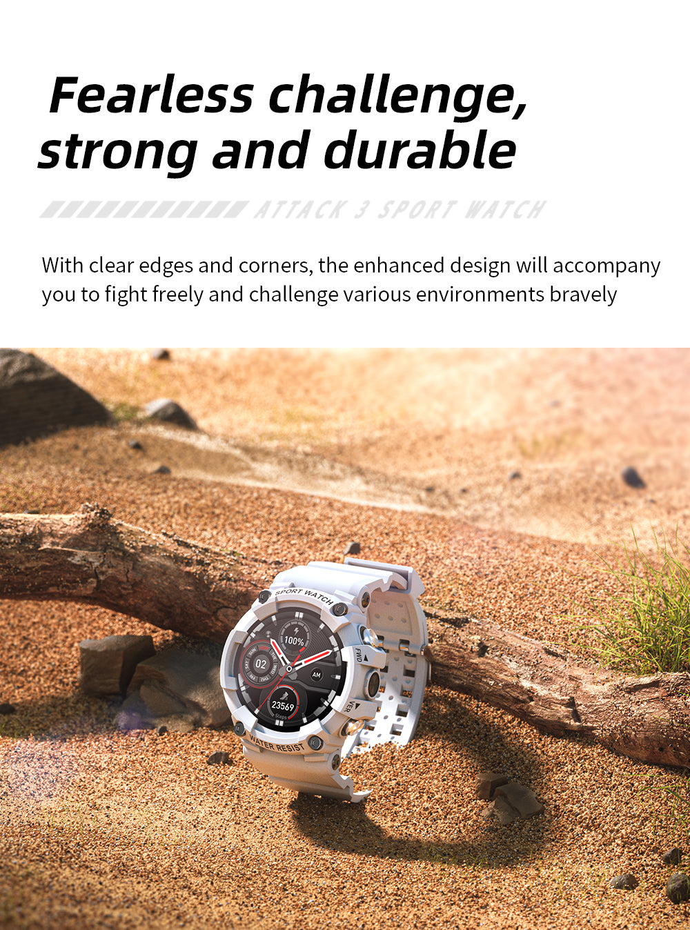 LOKMAT ATTACK 3 Sport Smart Watch Touchscreen Bluetooth IP68