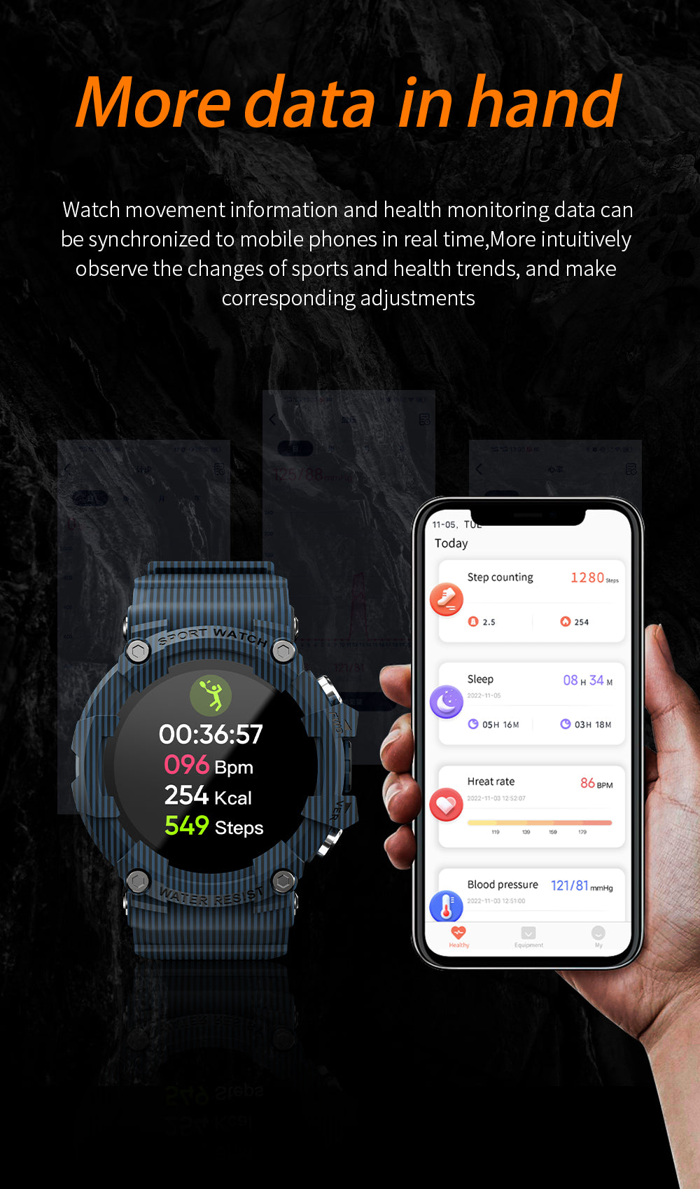 LOKMAT ATTACK 3 Sport Smart Watch Touchscreen Bluetooth IP68