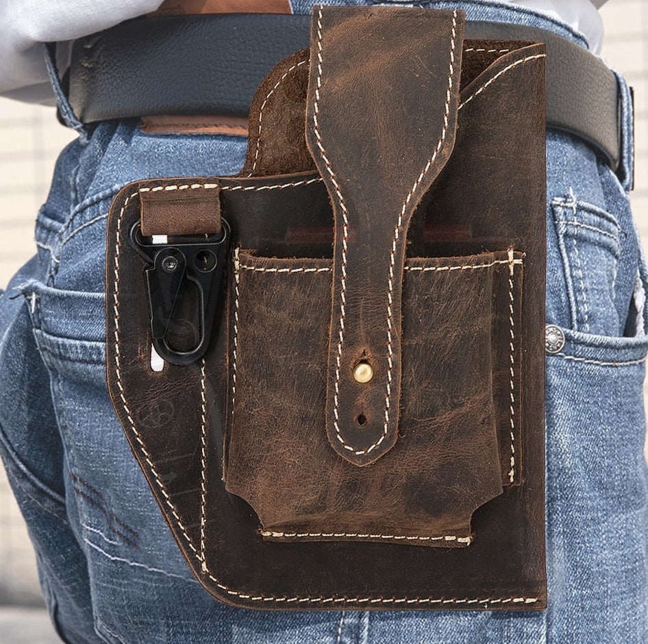 Hüft-Gürteltasche aus echtem Rindsleder