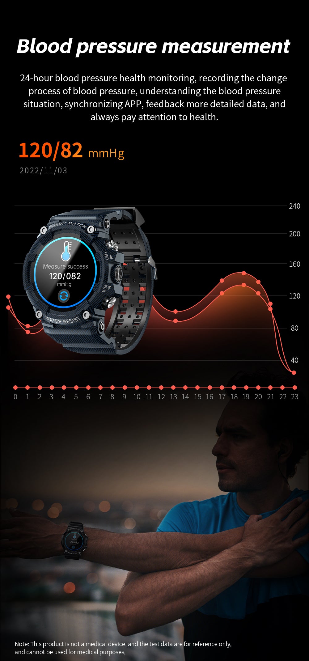 LOKMAT ATTACK 3 Sport Smart Watch Touchscreen Bluetooth IP68