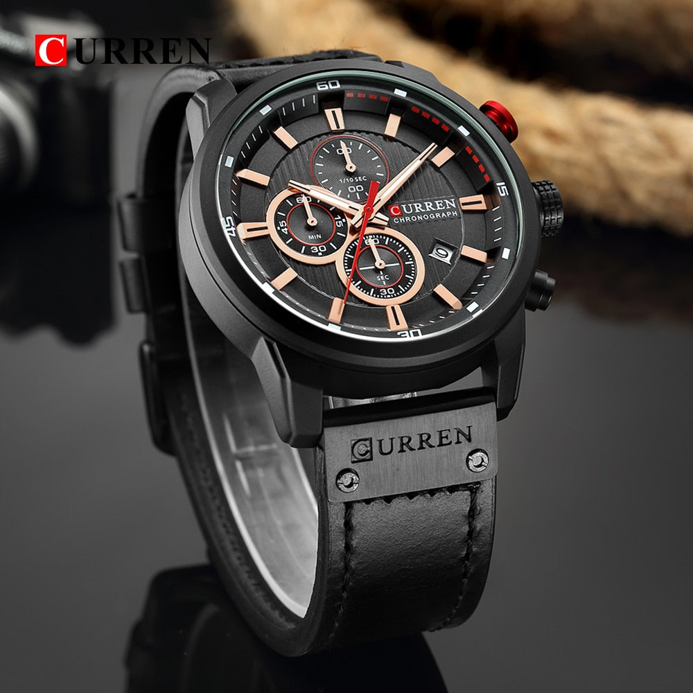 CURREN 8291 Herren Chronograph 3ATM Hardlex