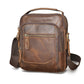 le'aokuu Herren Umhänge-Schultertasche Echtleder