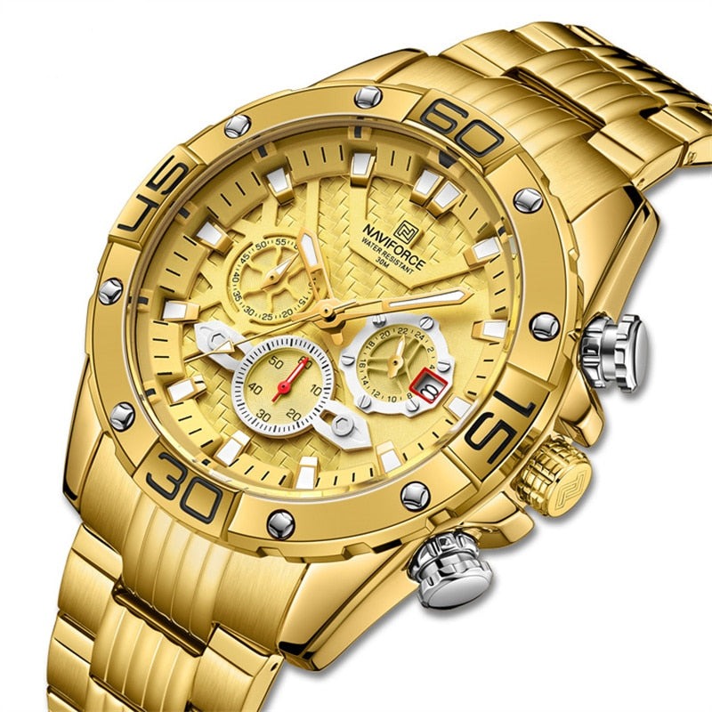 NAVIFORCE NF8019 Herren Multifunktion Chronograph 3BAR