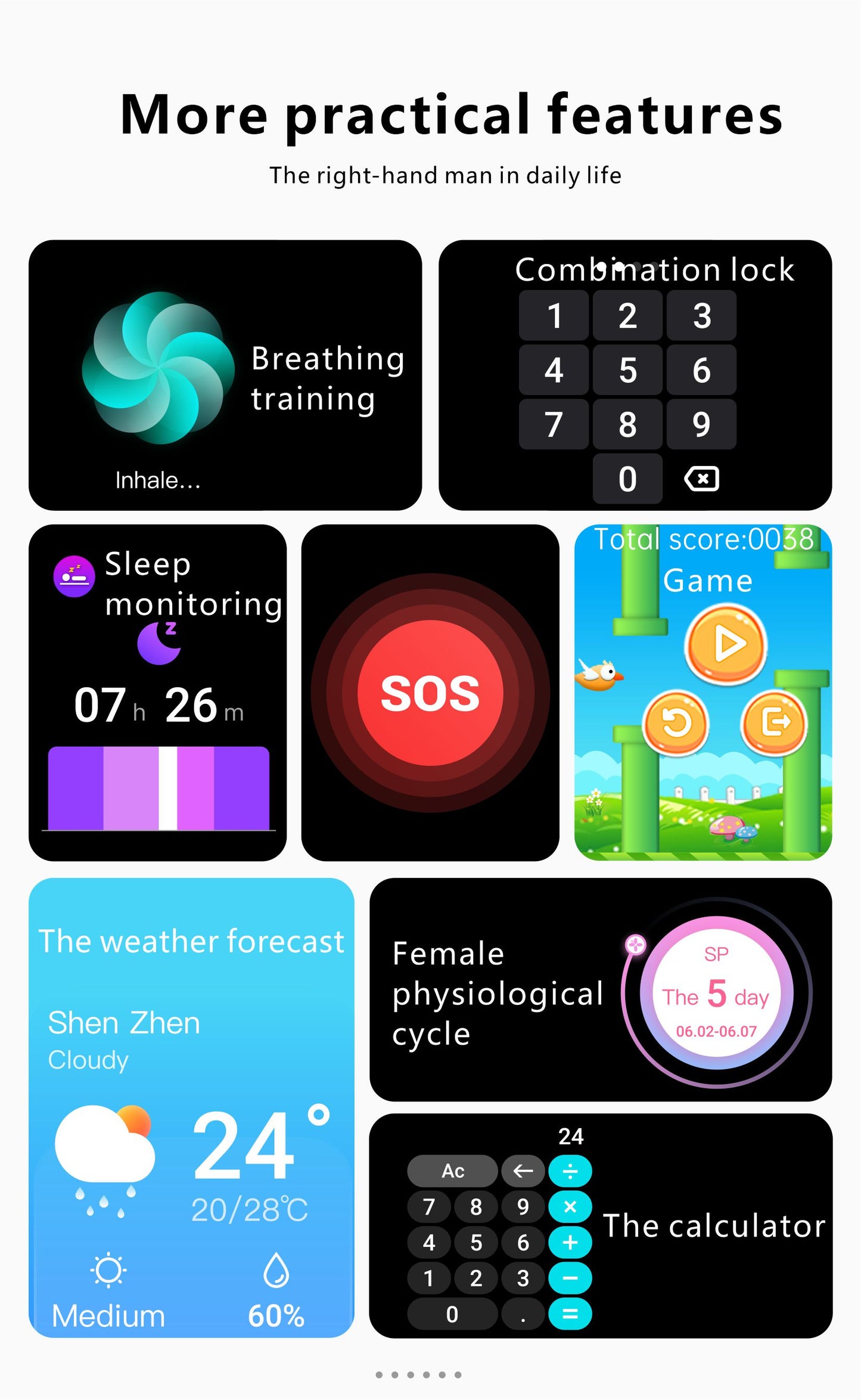 LIGE Sport Smartwatch IP67 Android + IOS