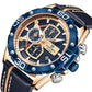 NAVIFORCE NF8018 Herren Militär Chronograph 3BAR Hardlex