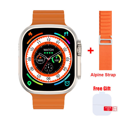 HANTOPER Ultra Max Herren Sport Smartwatch IWO Serie 8 2.2 Zoll Touchscreen IP68 Wasserdicht GPS Route Track