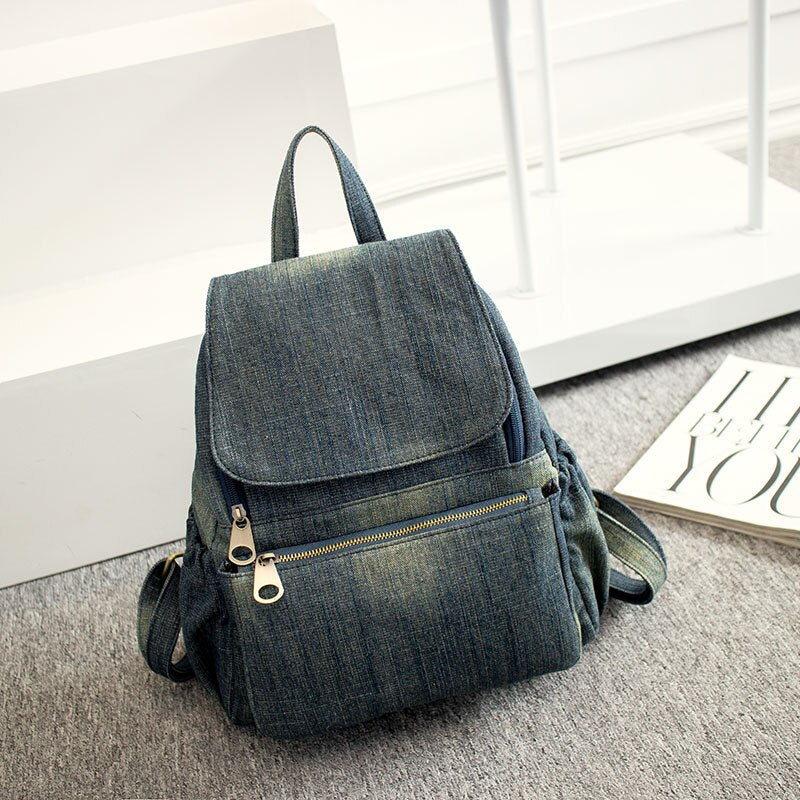 Annmouler Damen Jeans Rucksack
