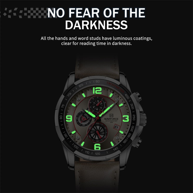 NAVIFORCE NF8020L Herren Multifunktion Chronograph 3BAR