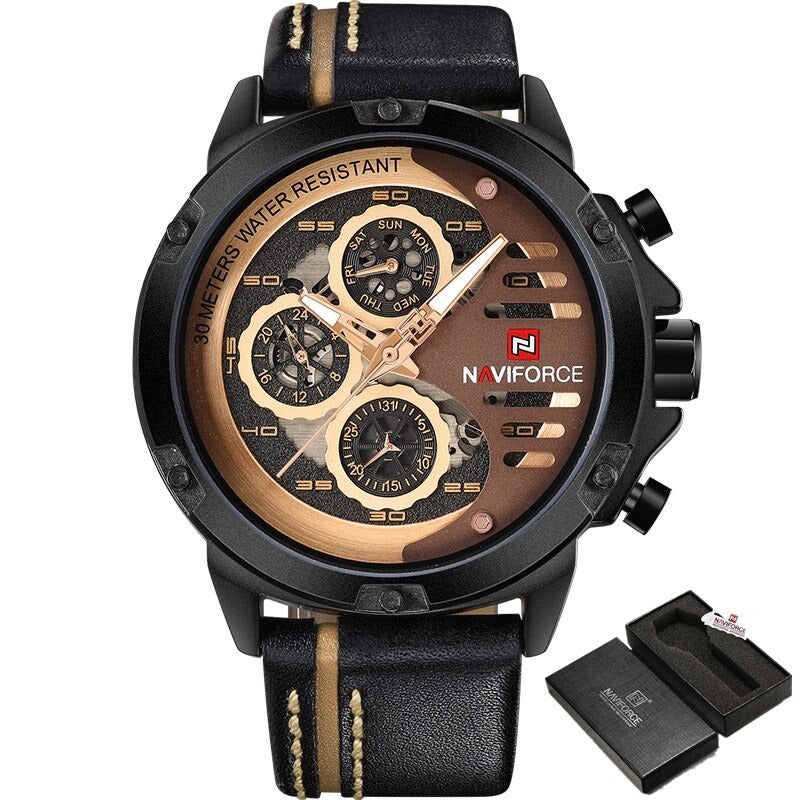 NAVIFORCE NF9110 Herren Multifunktion Militär Chronograph 3BAR