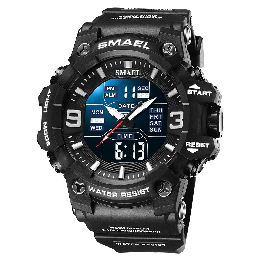 SMAEL SL-8049 Herren Sport-Chronograph 5ATM Dualanzeige