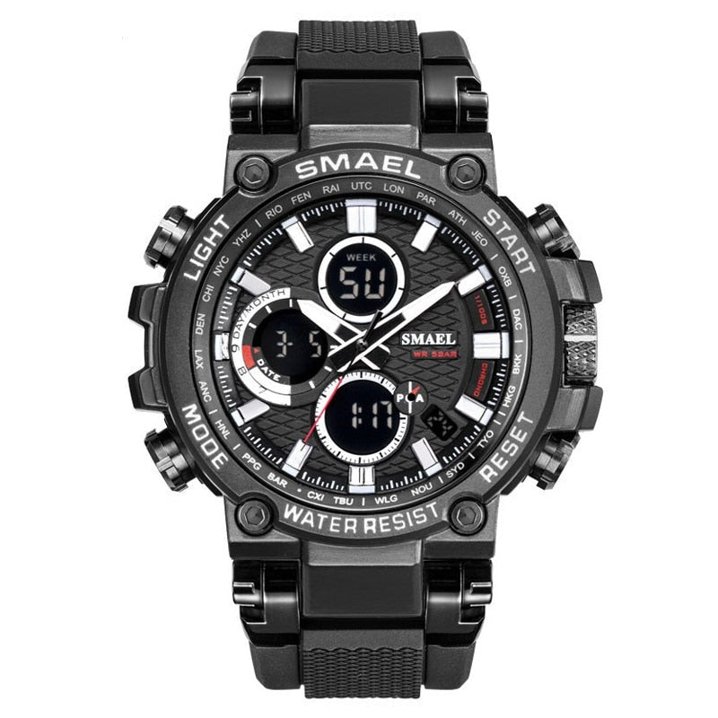 SMAEL SL-1803 Herren Sport-Chronograph 5ATM Dualanzeige
