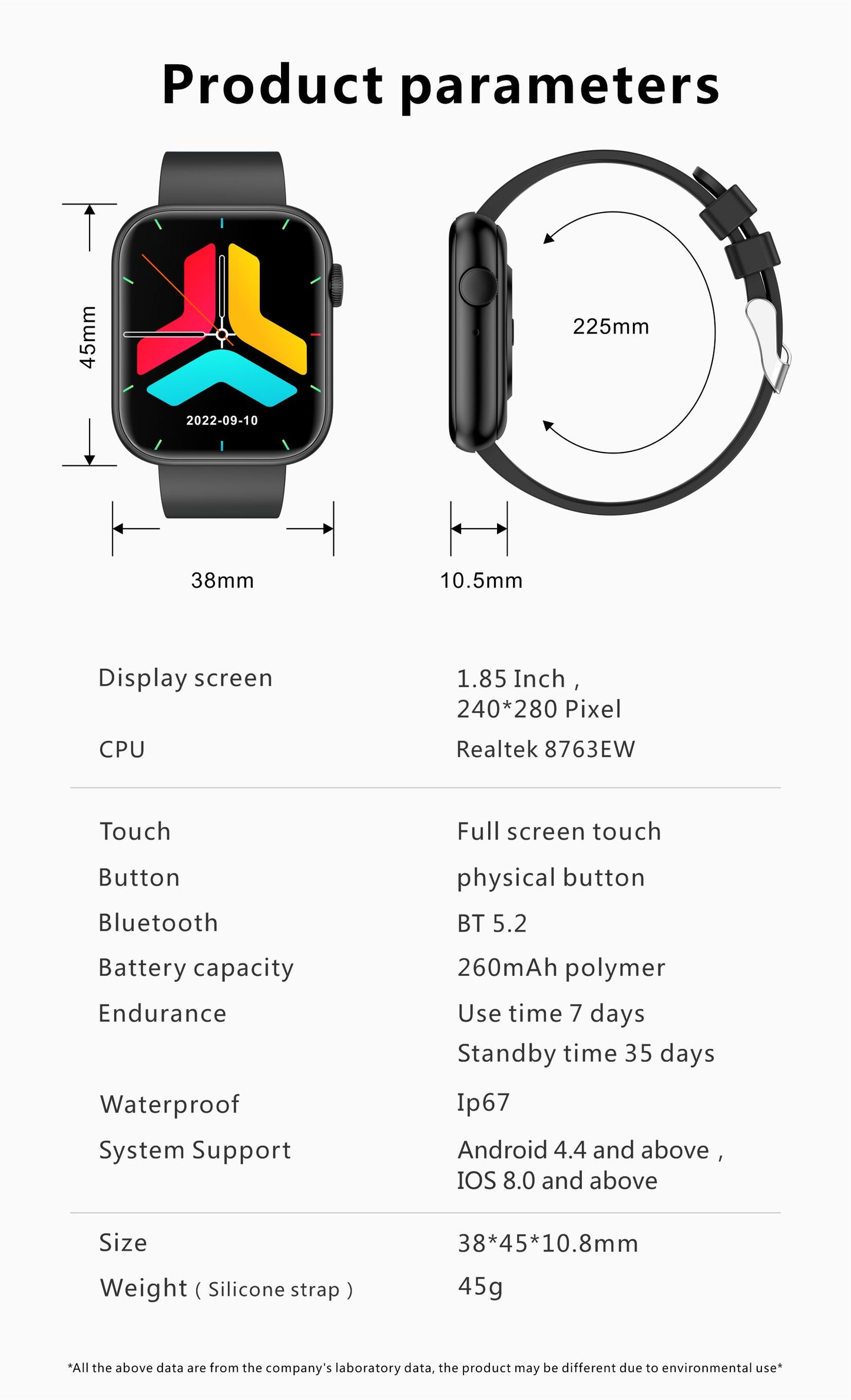 LIGE Sport Smartwatch IP67 Android + IOS