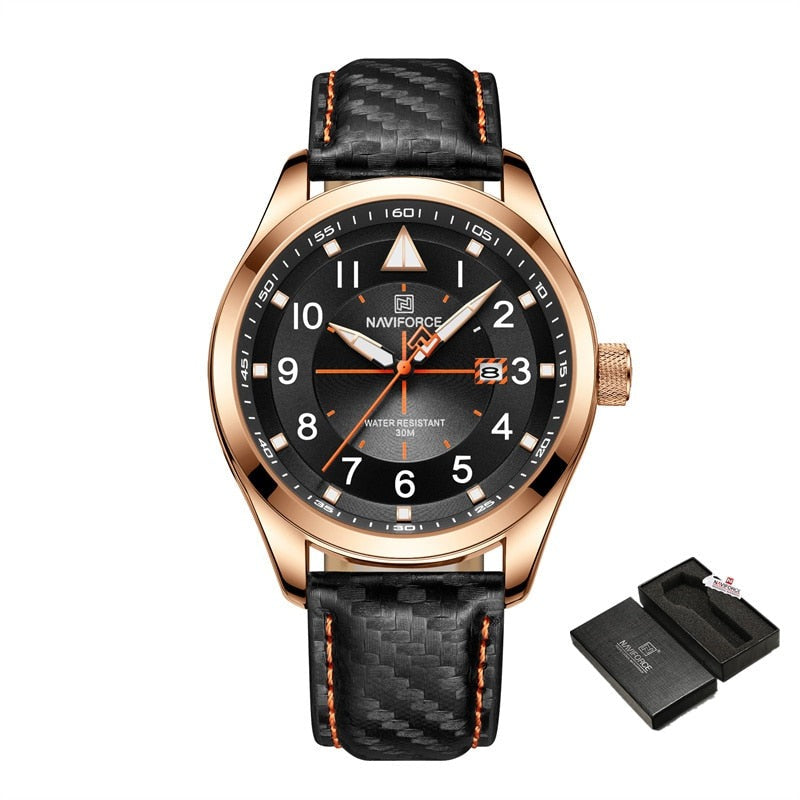 NAVIFORCE NF8022 Herren Analoguhr 3BAR Hardlex