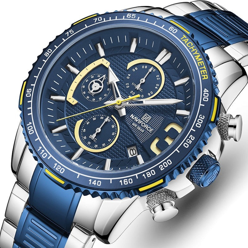 NAVIFORCE NF8017 Herren Multifunktion Chronograph 3BAR