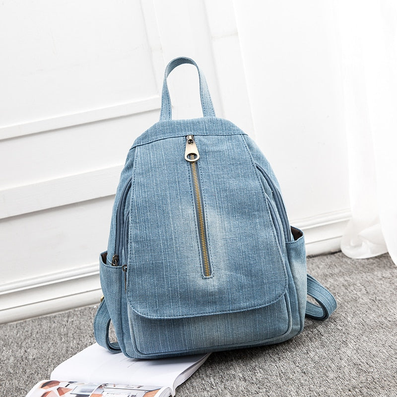 Annmouler Damen Jeans Rucksack