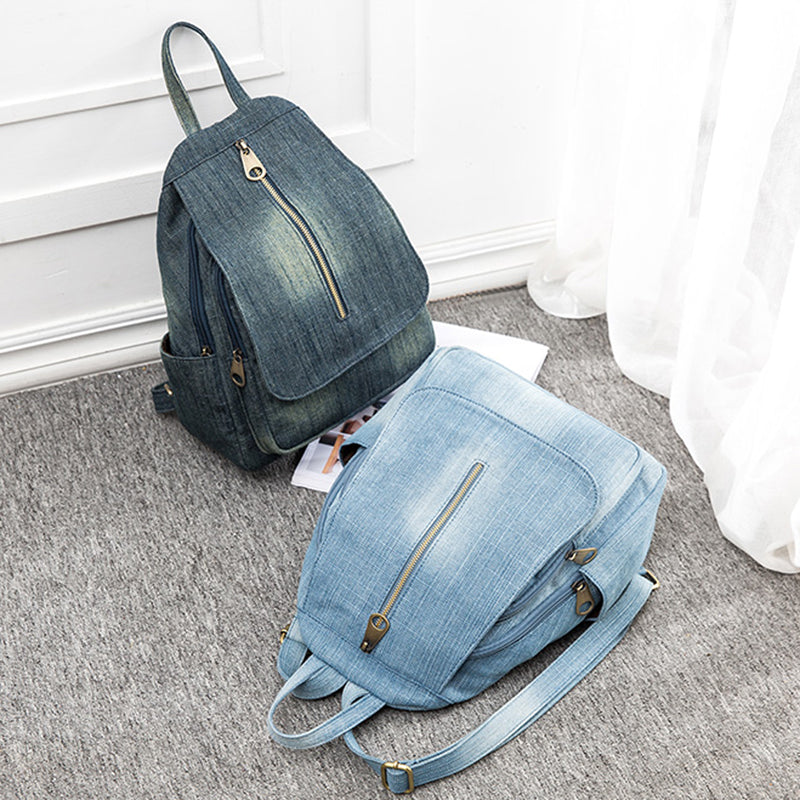 Annmouler Damen Jeans Rucksack