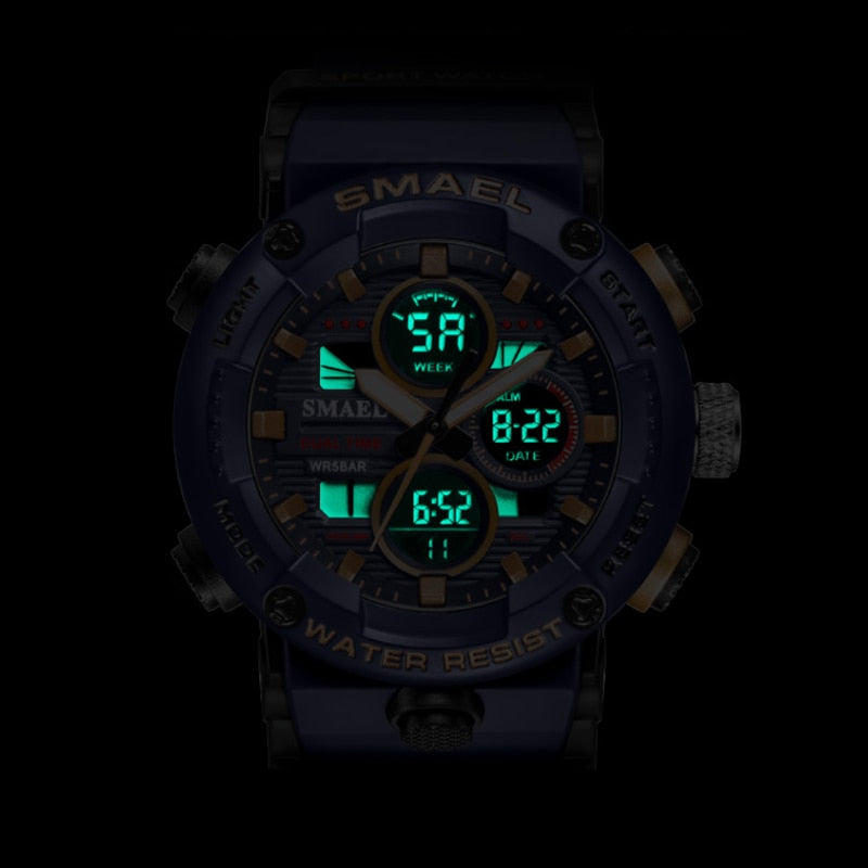 SMAEL SL-8038 Herren Sport Chronograph 5ATM Dualanzeige
