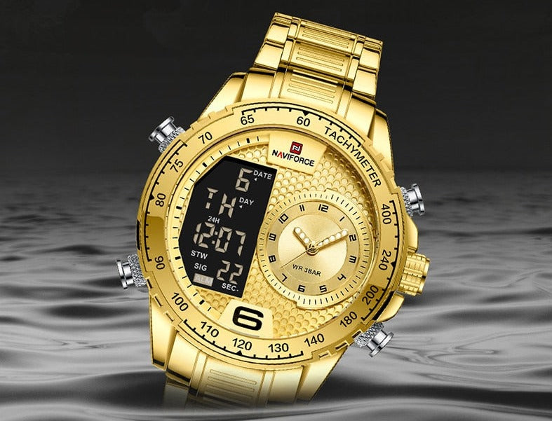 NAVIFORCE NF9199S Herren Chronograph 3BAR Hardlex