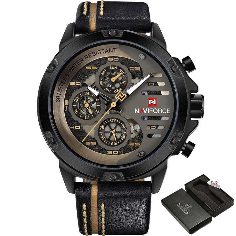 NAVIFORCE NF9110 Herren Multifunktion Militär Chronograph 3BAR