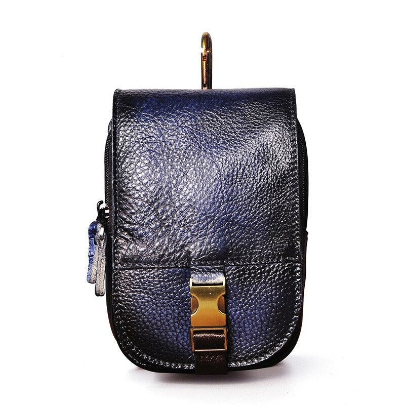 le'aokuu Herren Hüft-Gürteltasche Rindsleder