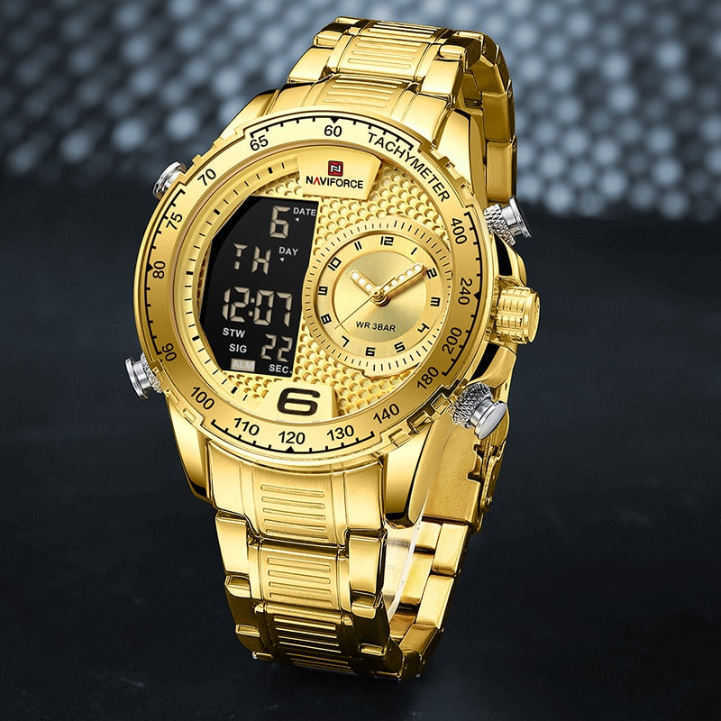 NAVIFORCE NF9199S Herren Chronograph 3BAR Hardlex