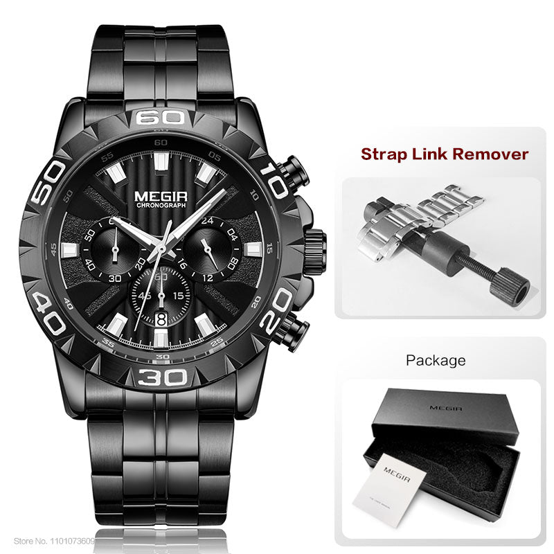 MEGIR 2087G Herren Business Chronograph 3BAR