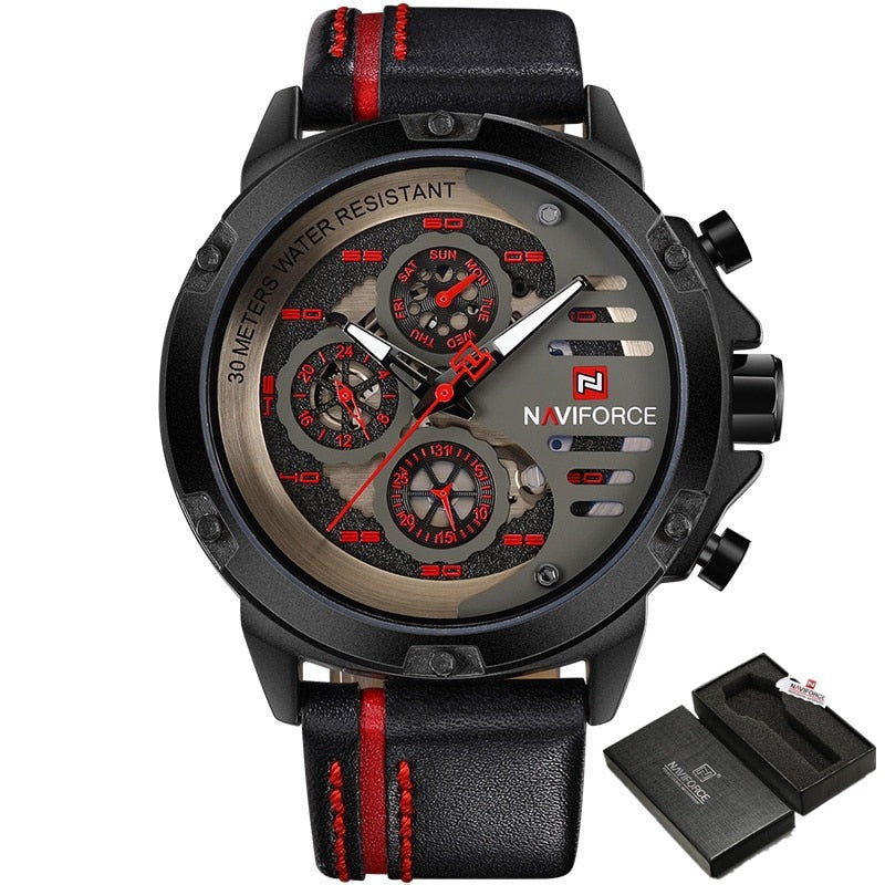 NAVIFORCE NF9110 Herren Multifunktion Militär Chronograph 3BAR