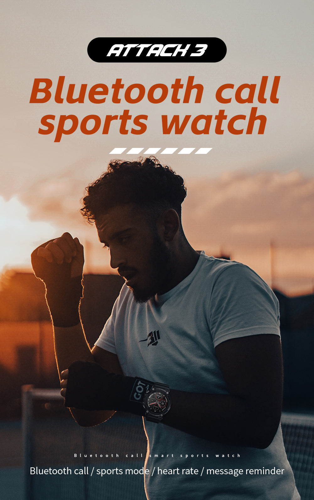 LOKMAT ATTACK 3 Sport Smart Watch Touchscreen Bluetooth IP68