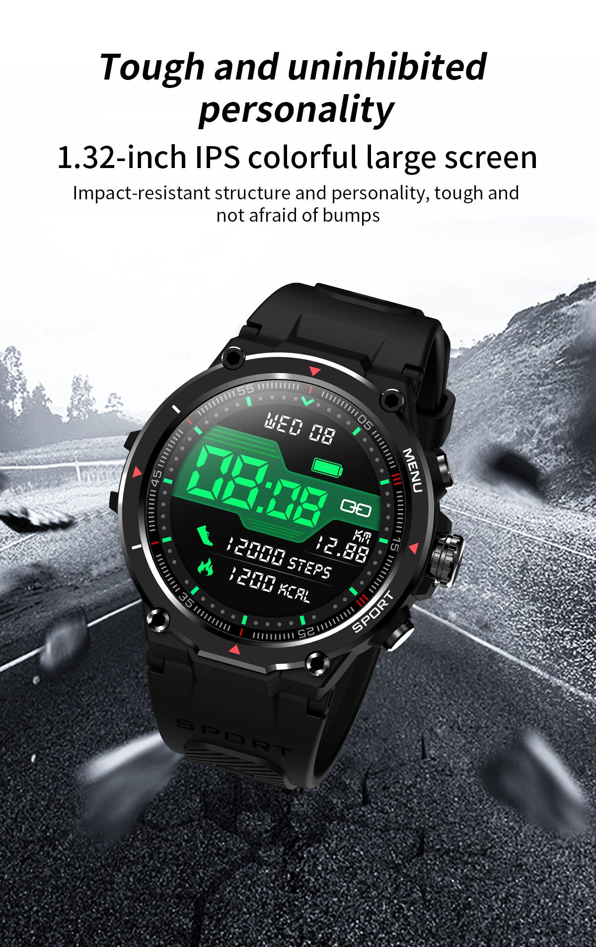 LIGE Sport Smartwatch IP67 Touchscreen Bluetooth Amoled