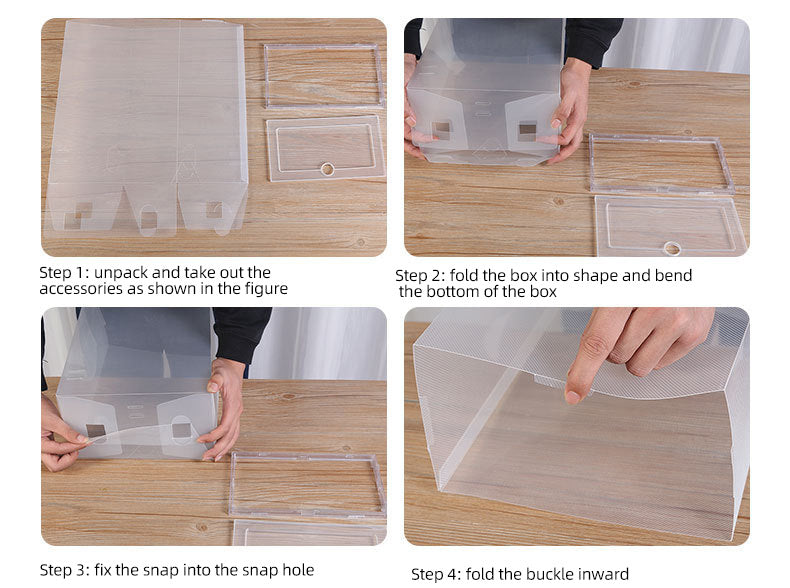 3 x Transparente Schuhe Aufbewahrungsbox