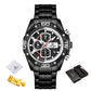 NAVIFORCE NF8018 Herren Militär Chronograph 3BAR Hardlex
