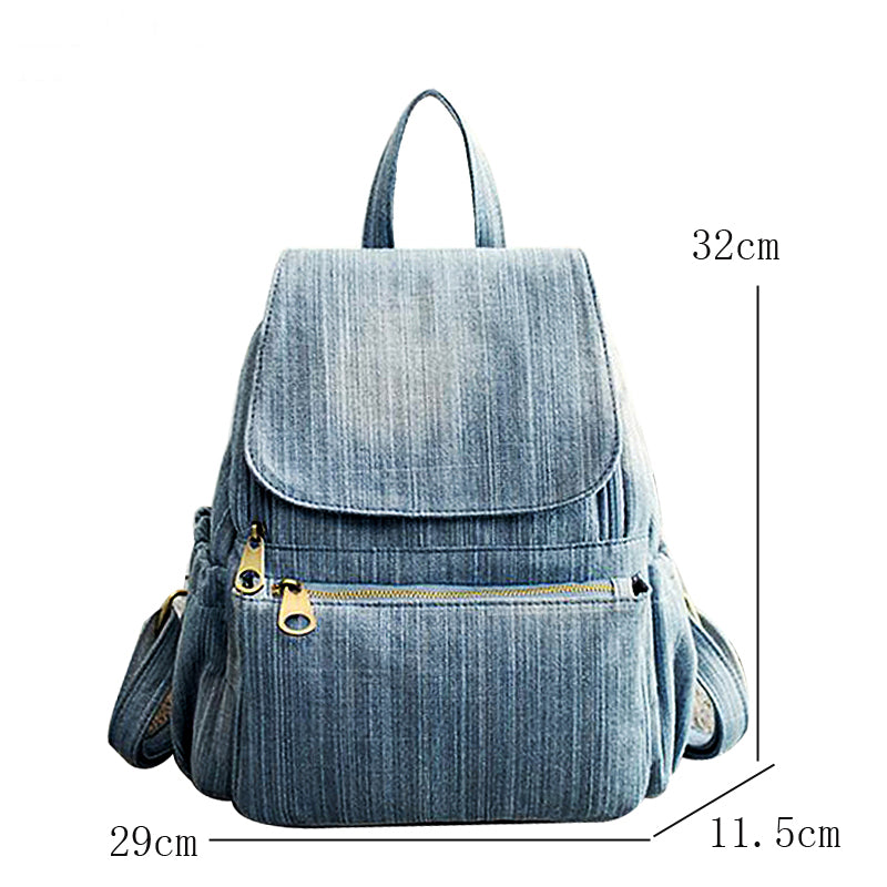 Annmouler Damen Jeans Rucksack