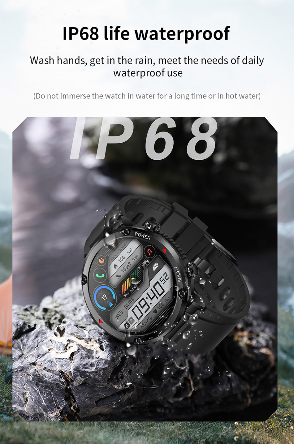 LIGE Sport Smartwatch IP68 Touchscreen Bluetooth 5,0