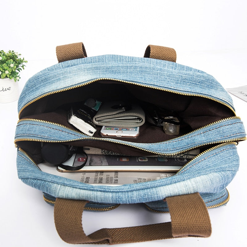 Annmouler Damen Jeans Handtasche
