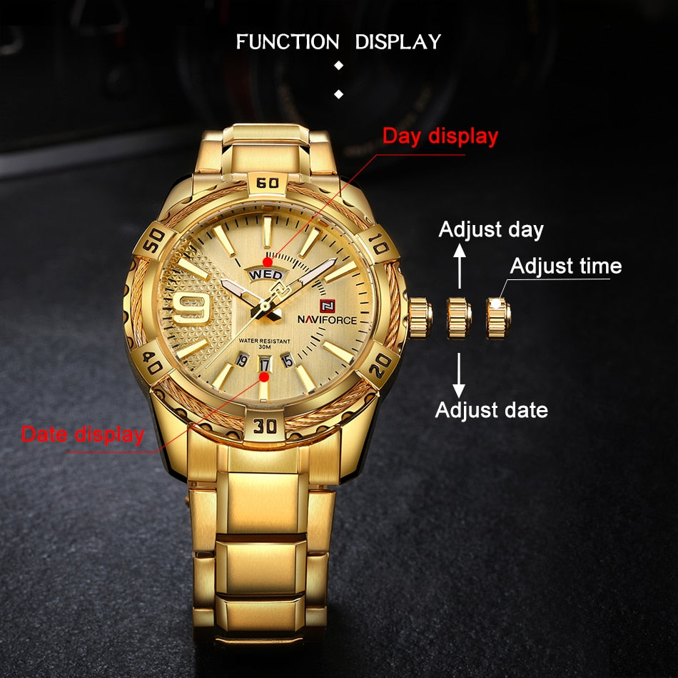 NAVIFORCE NF9117S Herren Quarzuhr 3BAR