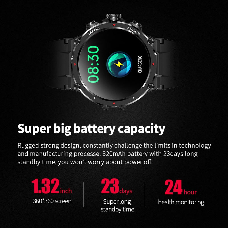 LIGE Sport Smartwatch IP67 Touchscreen Bluetooth Amoled
