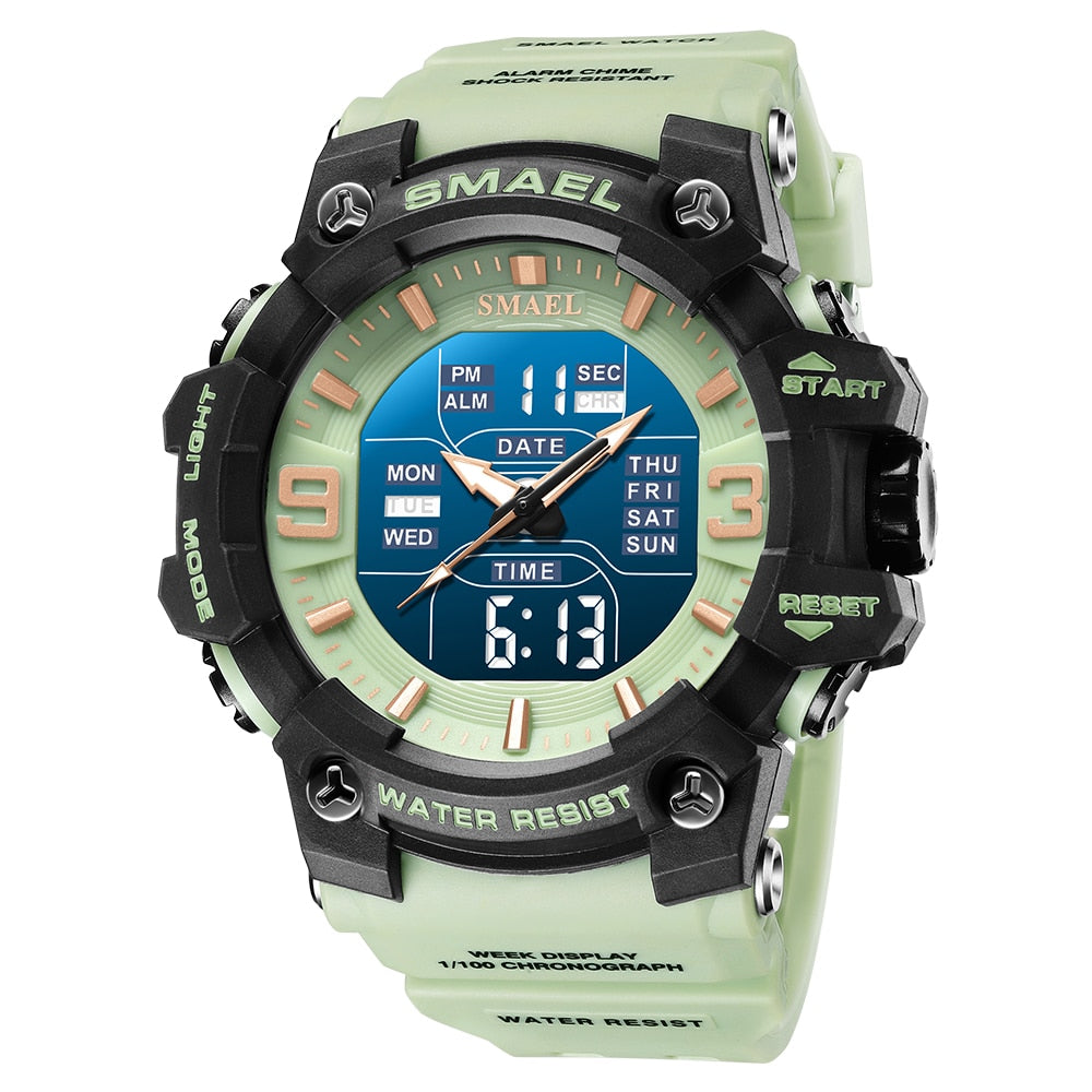 SMAEL SL-8049 Herren Sport-Chronograph 5ATM Dualanzeige