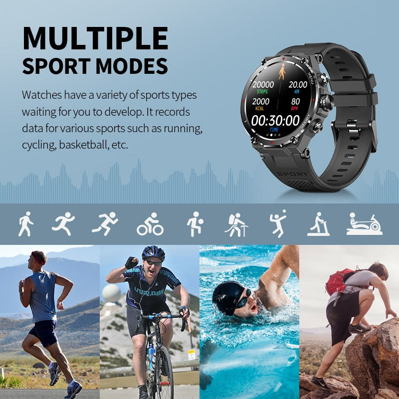 LIGE Sport Smartwatch IP67 Touchscreen Bluetooth Amoled