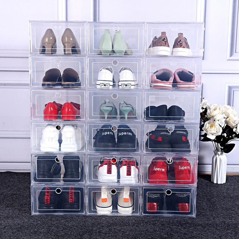 3 x Transparente Schuhe Aufbewahrungsbox